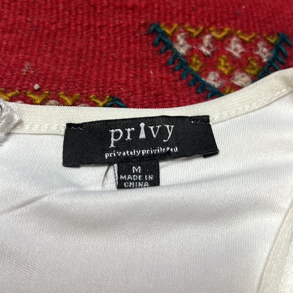 Privy Bedazzled White Rhinestone Long Sleeved Mini Dress Women’s Size Medium - Picture 5 of 12